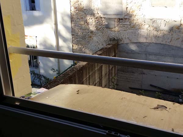 masquage pour peindre la bare d'appui